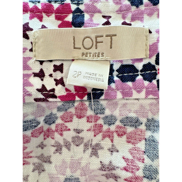 NWT ANN TAYLOR LOFT LINEN BLEND WRAP SKIRT WOMEN'S PETITE SIZE 2 - Picture 9 of 10